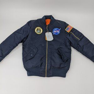 Alpha Industries Boys Nasa MA-1 Bomber Jacket (M)